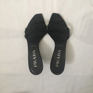 Authentic Prada Embellished Sandal Heels